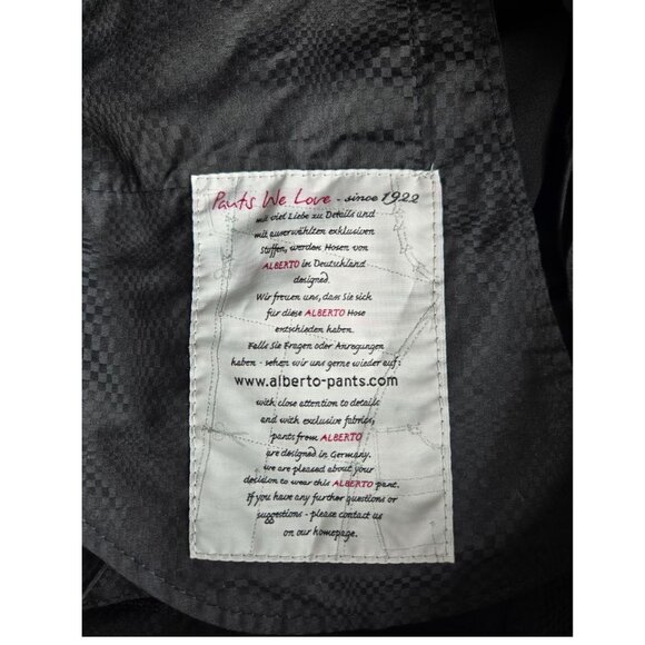 Alberto Pants Men's 39 x 30.5 Ceramica Dress Pants Black - Picture 6 of 12